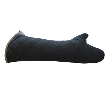 Chef Revival CL2PX24ELBKBK Pyrotex Oven Mitt, 24", Black with Beige Trim, Flame-Resistant, Pair