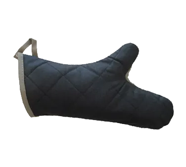 Chef Revival CL2PX25BKBK Pyrotex Oven Mitt, 15" Flame-Resistant, Black with Beige Trim - 1 Pair