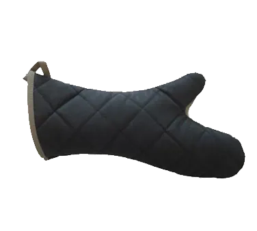 Chef Revival CL2PX27BKBK Pyrotex Oven Mitt, 17" Flame-Resistant, Black/Beige Trim - 1 Pair