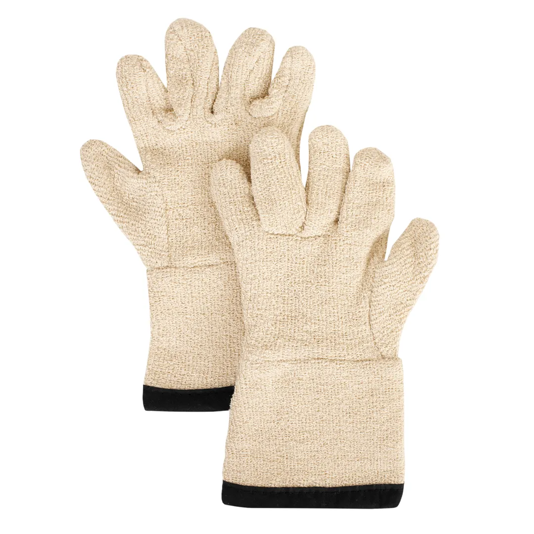 Chef Revival CLGLT23BE - Heat Terry Gloves, 13" Forearm, 350°F, 100% Cotton, Silicone Lining - 1 Pair