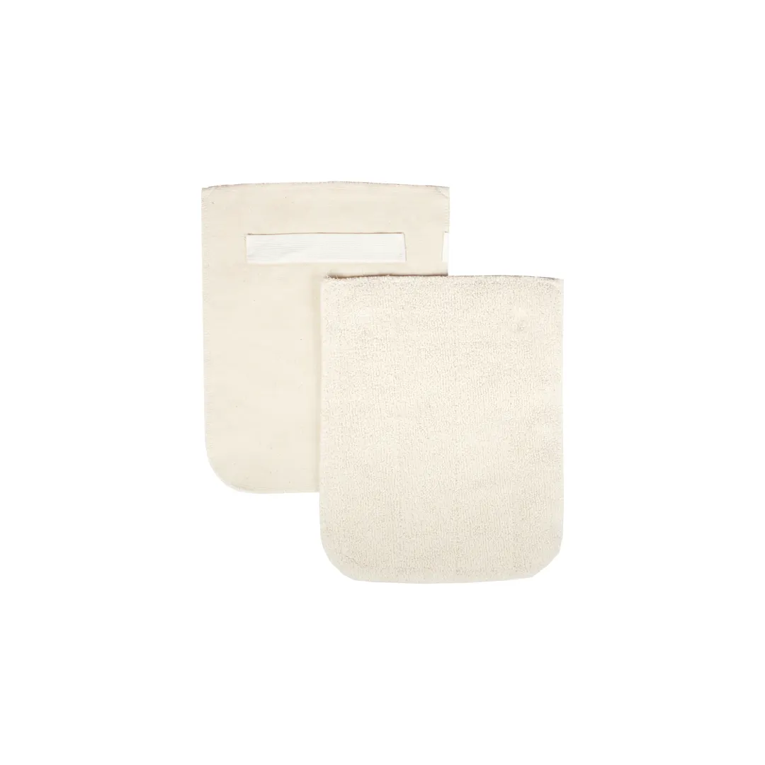 Chef Revival CLPG1-2 Pan Grabber, 8" x 11", Beige Terry Cotton, Steam Barrier, Wrist Strap, 1 Pair