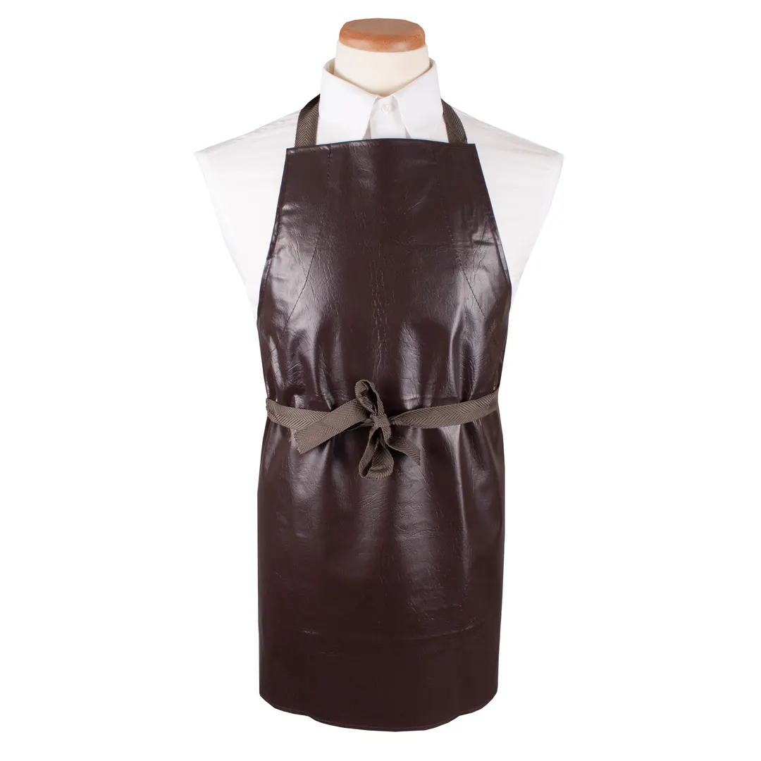 Chef Revival CLVA-1 Bib Apron, 26" x 28" Long, Waterproof Vinyl, Brown