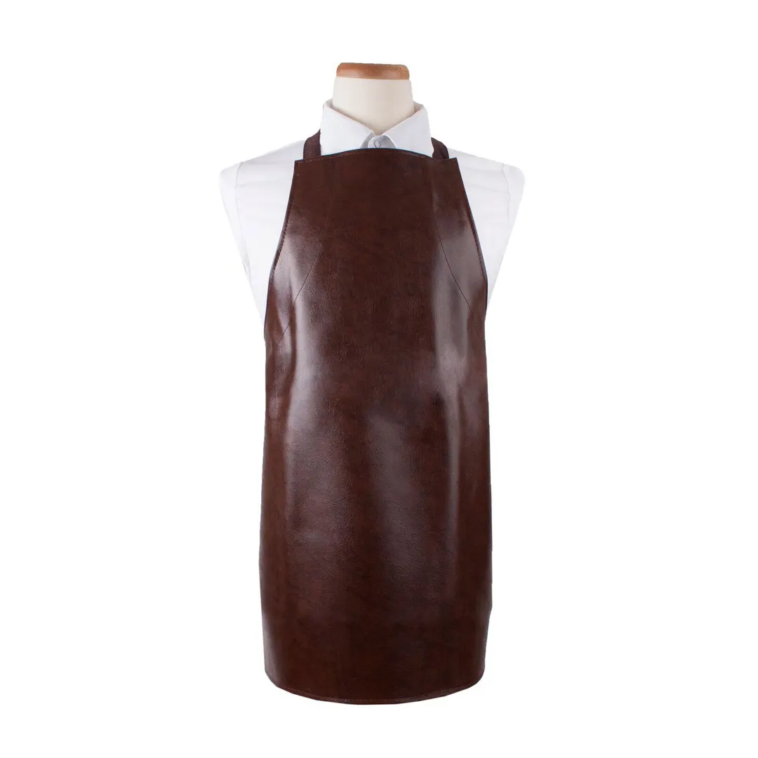 Chef Revival CLVAHD Bib Apron, 26" x 28" Heavy Duty Waterproof Vinyl, Light Brown