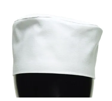 Chef Revival H002-R Chef's Pill Box Hat, Regular, Poly Cotton Blend, White With White Mesh Top