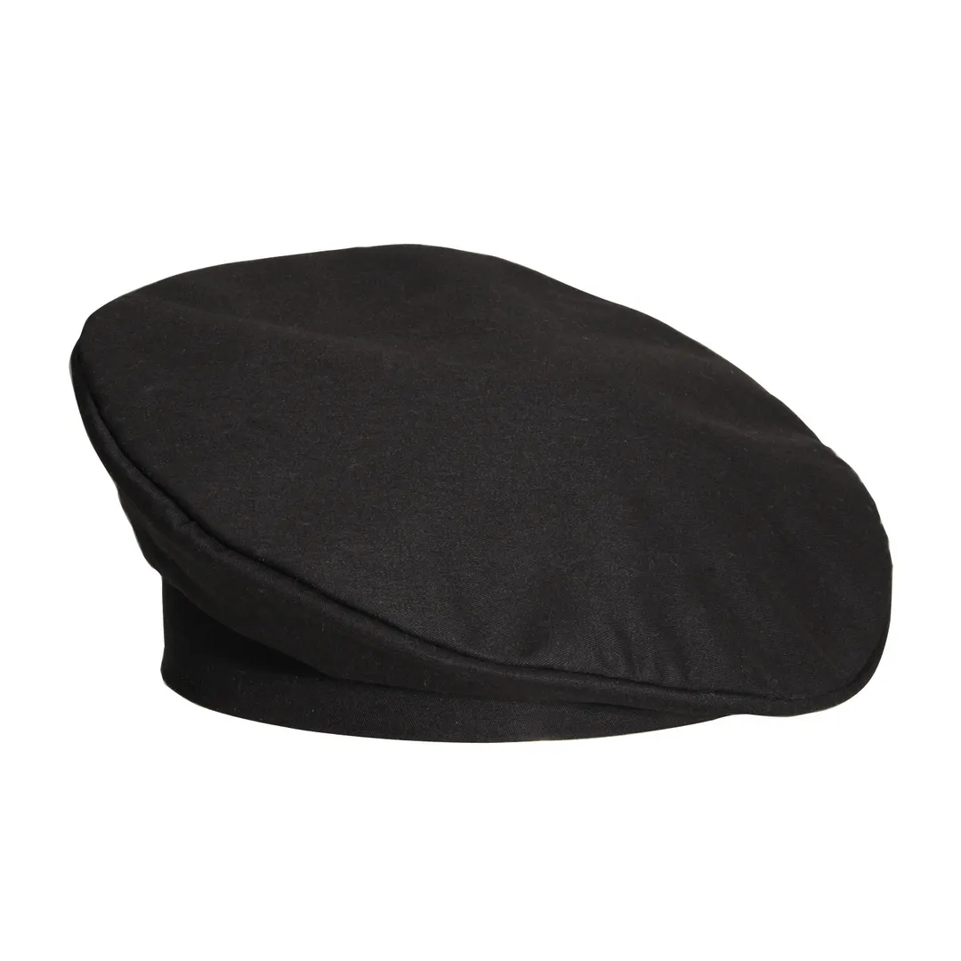 Chef Revival H036BK Adjustable Beret, Poly/Cotton Blend, Black, Adjustable Head Strap for Comfort