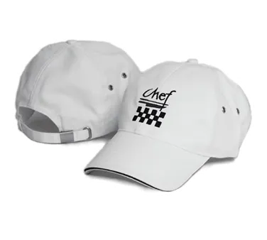 Chef Revival H063WH Chef's Baseball Cap, Adjustable Strap, Cotton, White
