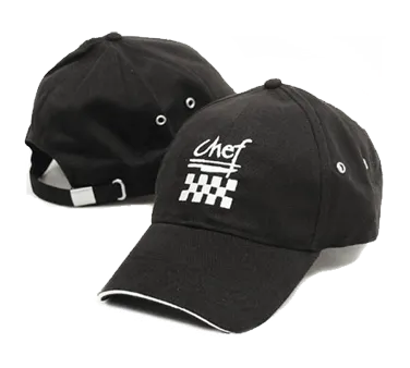 Chef Revival H064BK Chef's Baseball Cap, Adjustable Strap, Cotton, Black