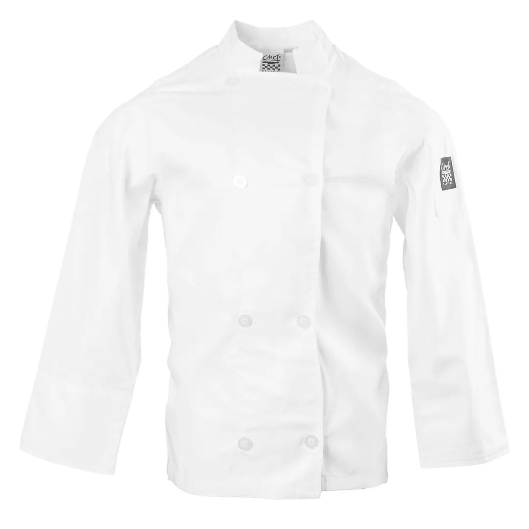 Chef Revival J049-3X Chef's Jacket, 3X-Large, White, Poly/Cotton, Long Sleeve, Double Breasted