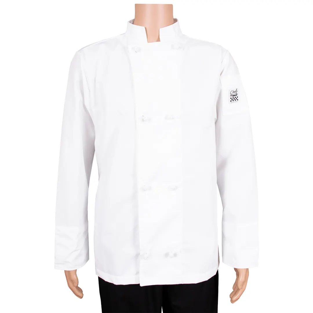 Chef Revival J050-XL Chef's Jacket, X-Large, White, Poly/Cotton, Long Sleeve, Double Breasted