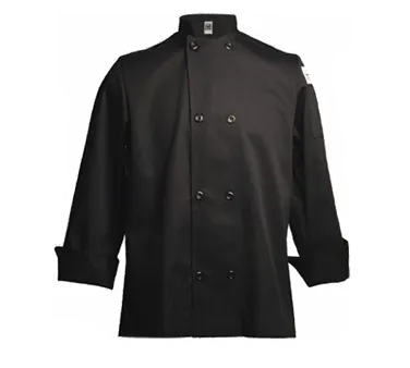 Chef Revival J061BK-XL Chef's Jacket, X-Large, Black, Poly/Cotton, Double Breasted, Long Sleeve