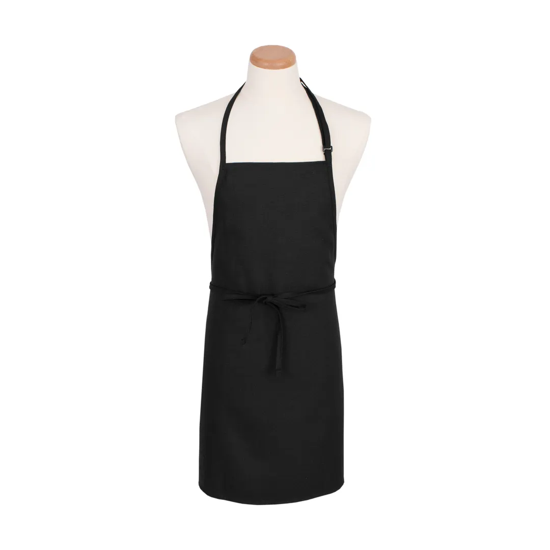 Chef Revival NPBIABK Bib Apron – 26" x 31", Adjustable, No Pocket, 100% Spun Polyester, Black