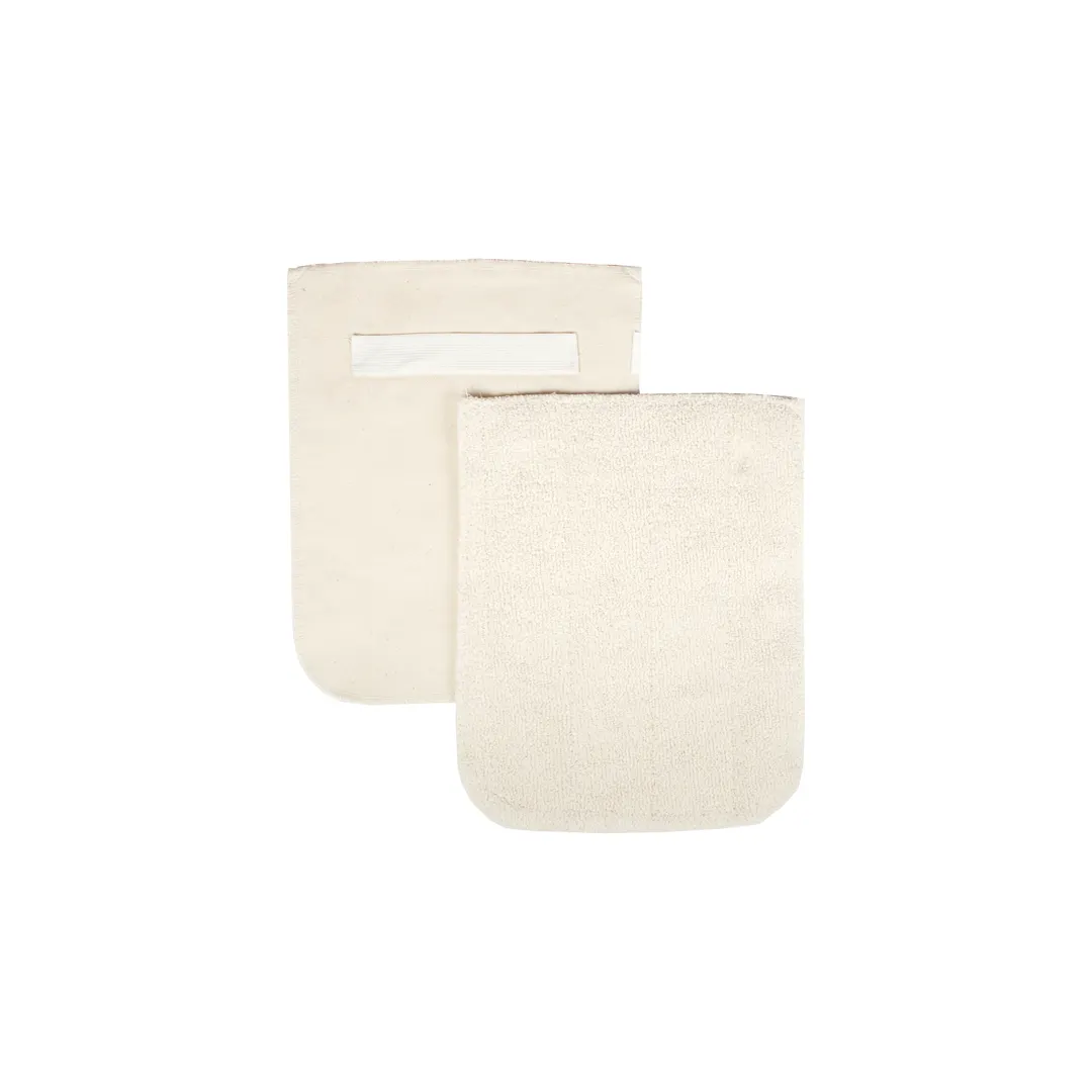 Chef Revival PG1-2 Pot Holder, 8" x 11" Rectangular Terry Beige, Steam Barrier to 450°F, Wrist Strap, 1 Pair