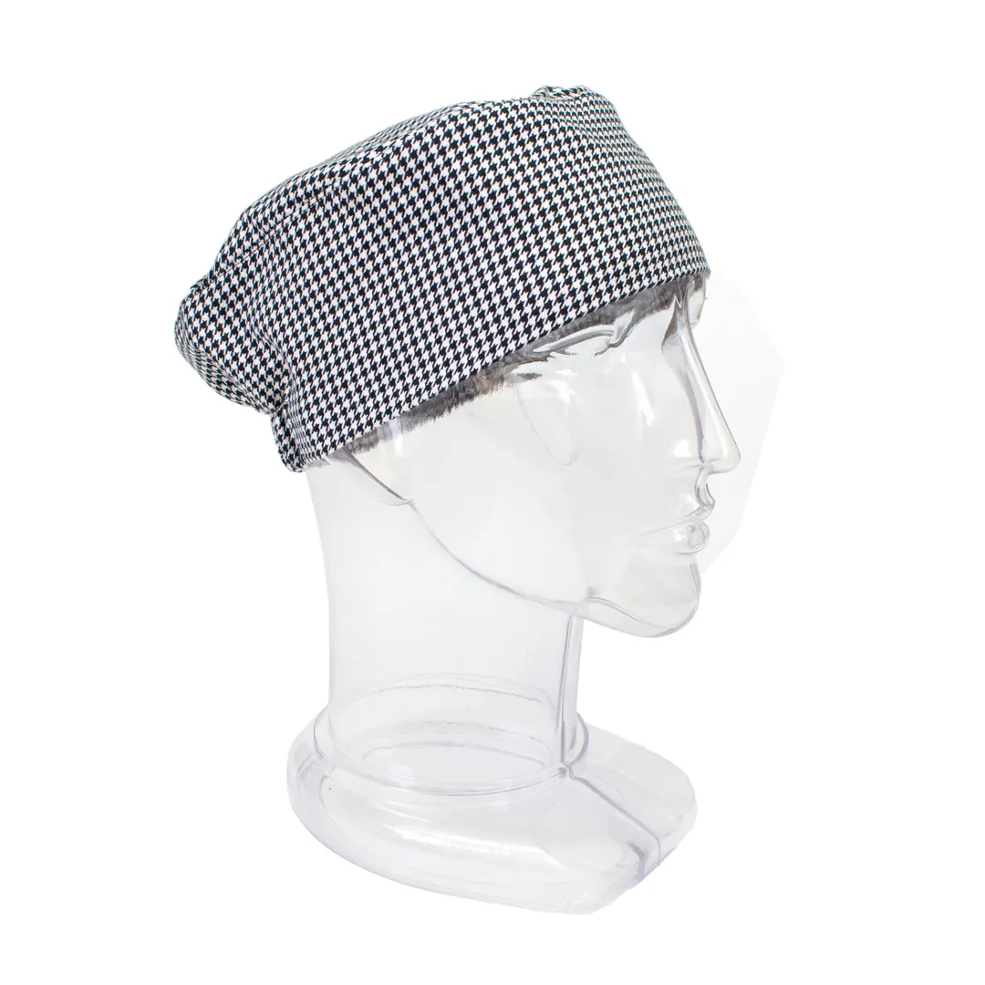 Chef Revival RZCBHT Chef Beanie, Elastic Back, Cotton-Poly, Houndstooth, Multicolored