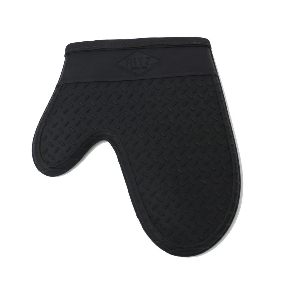 Chef Revival RZS685BK10 Oven Mitt, 10" Black Silicone, Heat Resistant 685°F