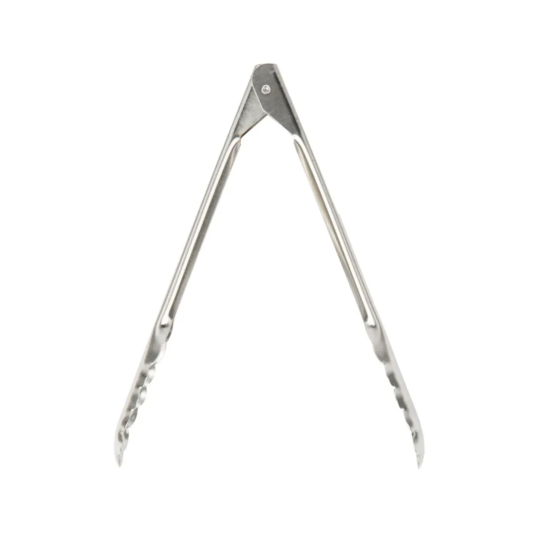 Edlund 4409HD Utility Tongs - 9" Heavy-Duty Hinged Stainless Steel Kitchen Utensil