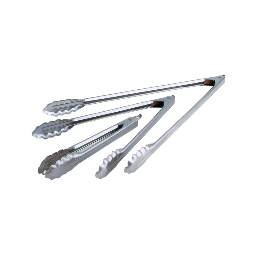 Edlund 4409HD Utility Tongs - 9" Heavy-Duty Hinged Stainless Steel Kitchen Utensil