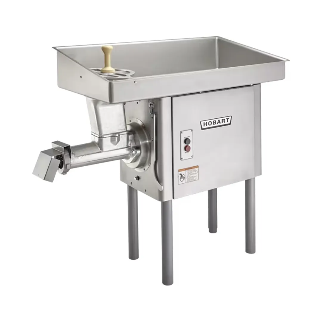 Hobart 4146+BUILDUP Meat Grinder – 5 HP Motor, #46 Tinned Grind End, 60‑65 lb/min Capacity, 49”x26‑3/4”x4‑1/2” Steel Pan