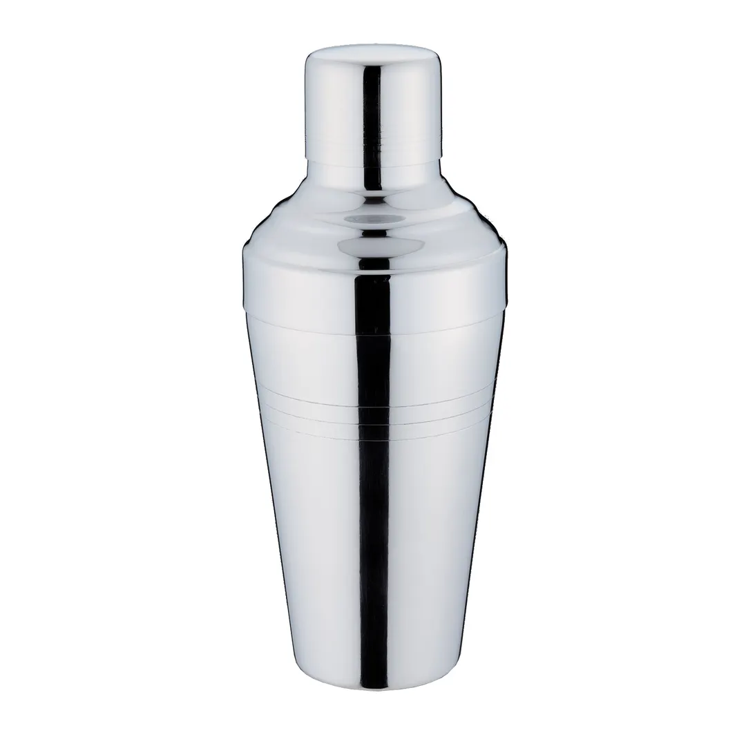Korin BR-01 Baron Cobbler Cocktail Shaker, 17 oz, 3-Piece Stainless Steel, 3-1/4" dia. x 7-3/4"H
