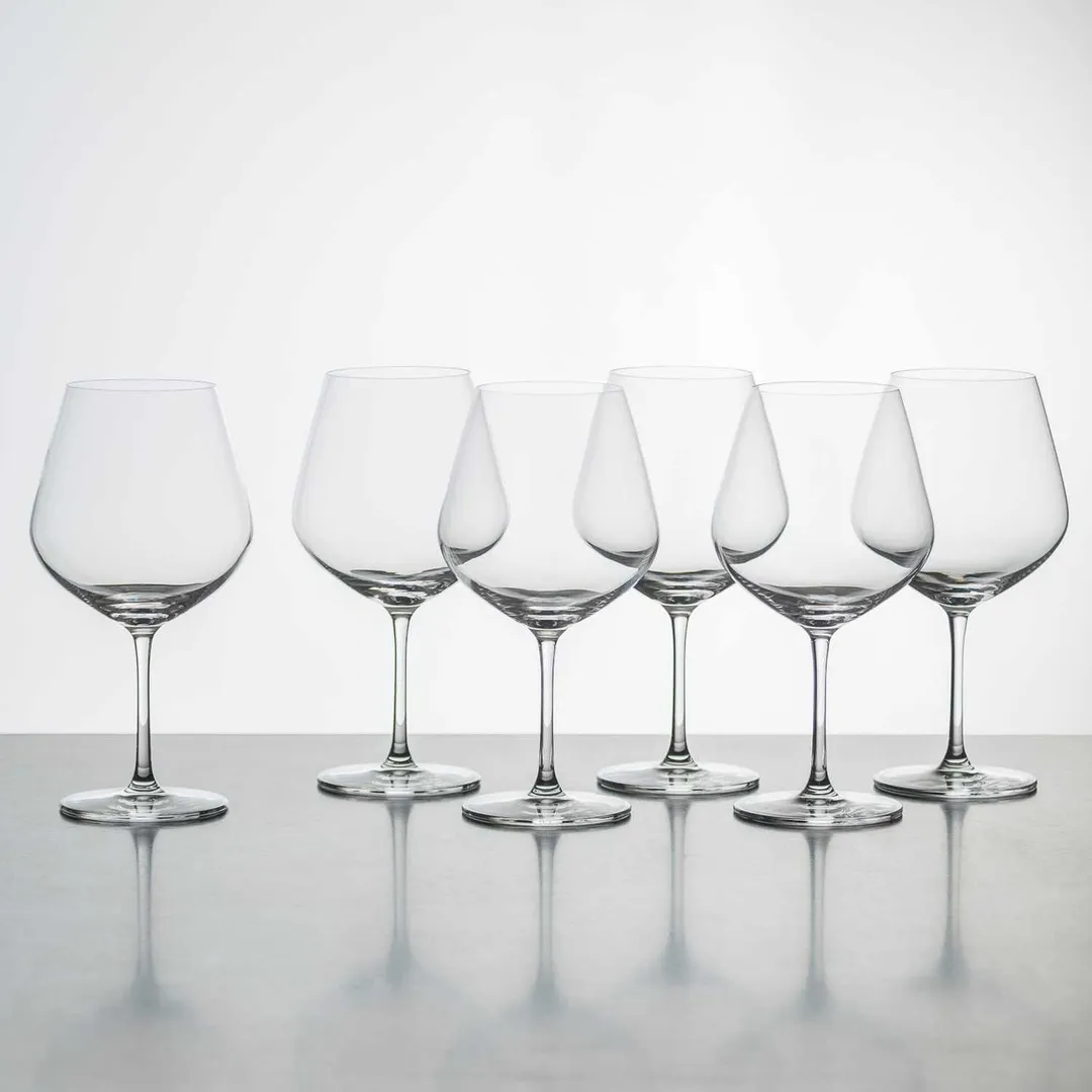 Korin GL-D105-PK Burgundy Stemmed Wine Glass, 8.3" Height, 25.25 oz (745ml) Capacity - 1/Pack