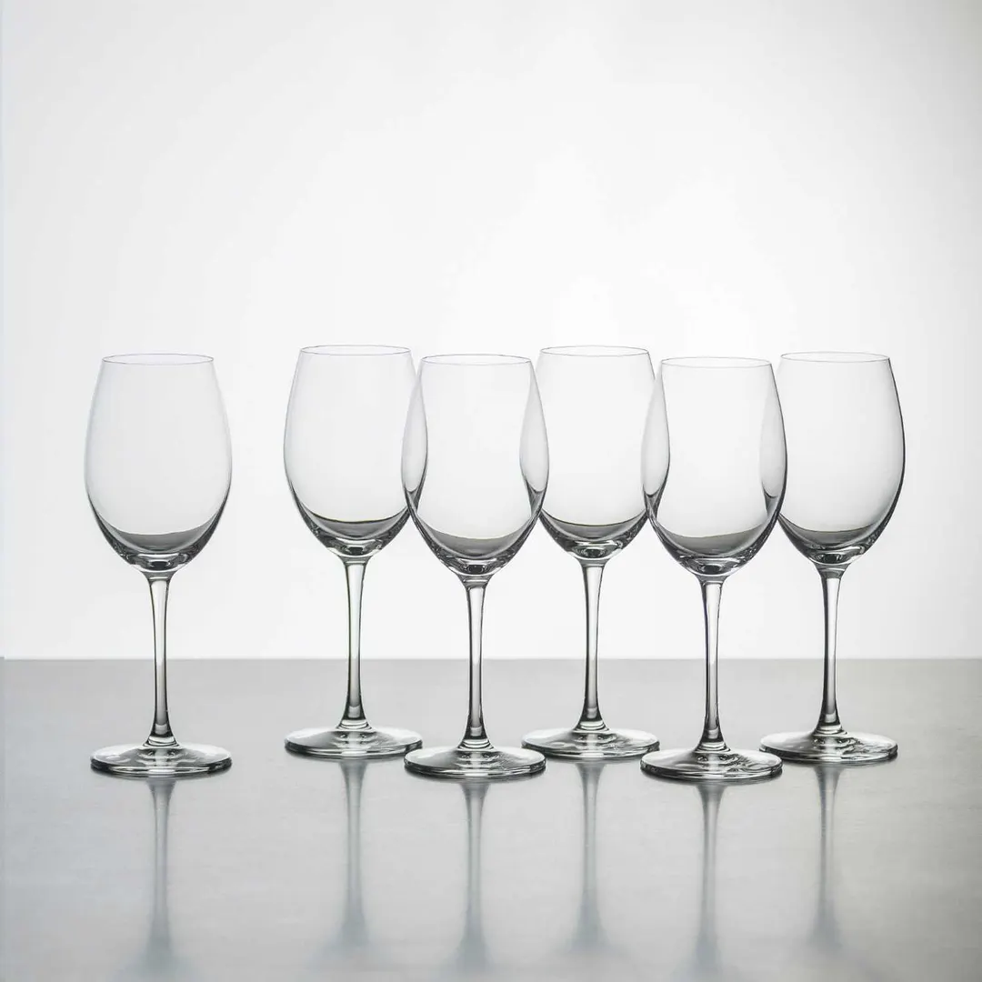 Korin GL-D108-PK - 12 oz Lead-Free Crystal Chardonnay Glass, Stemmed, 8.4" Height - 1/Pack
