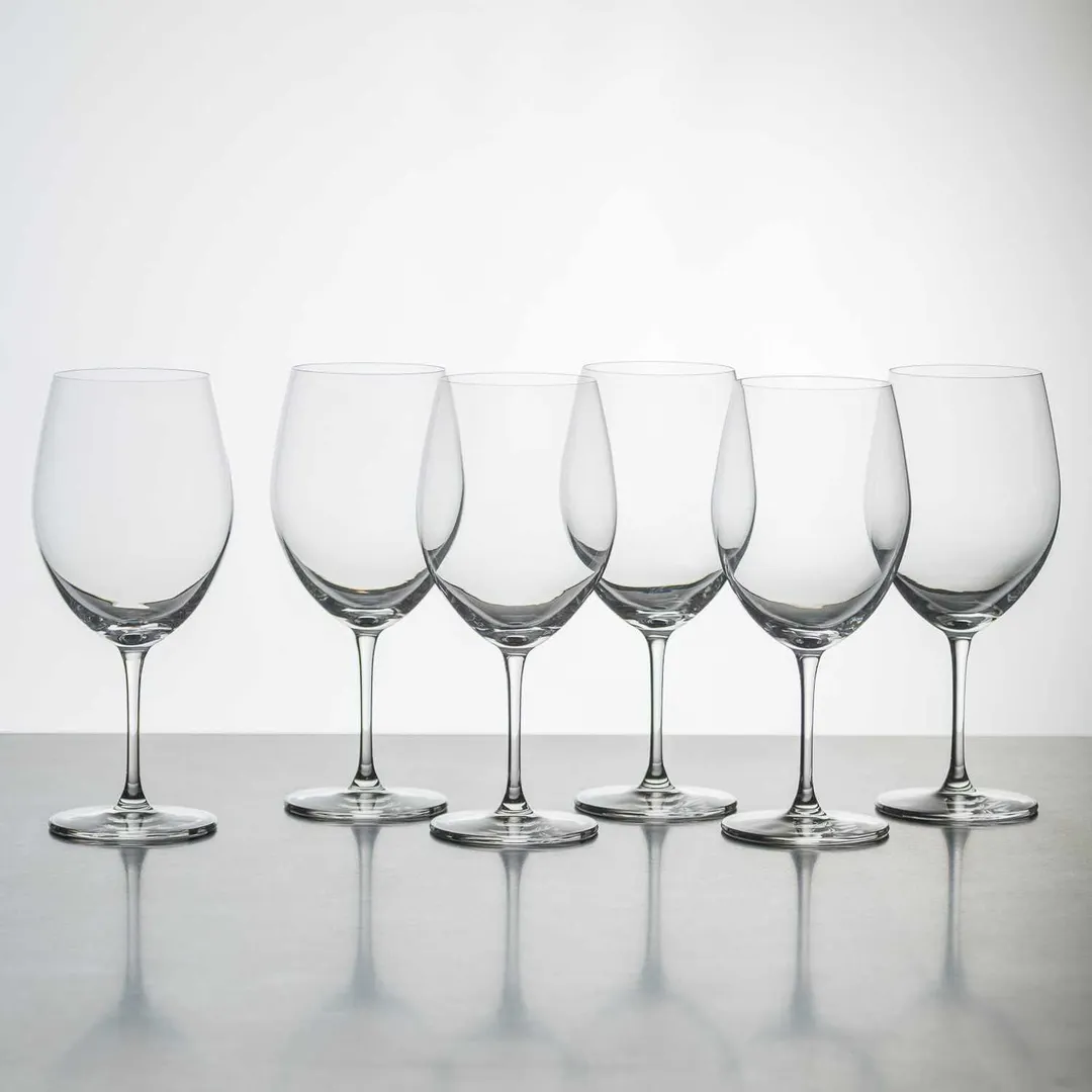 Korin GL-D115-PK - Claris Bordeaux Wine Glass 9" Height 24.5 oz (725ml) Lead-Free Pink Finish - 1/Pack