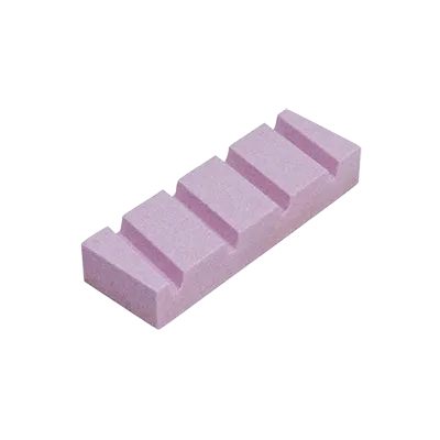 Korin HA-1075 Sharpening Stone Fixer, 6"L x 2"W x 1"H, Grooved, Flattens Water Stones, Pink