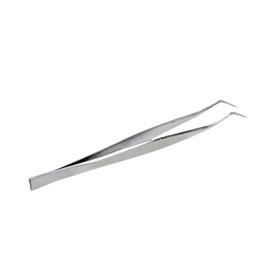 Korin HA-1215 Fish Bone Tweezers, 6-1/2" Curved Stainless Steel Plating Tweezer