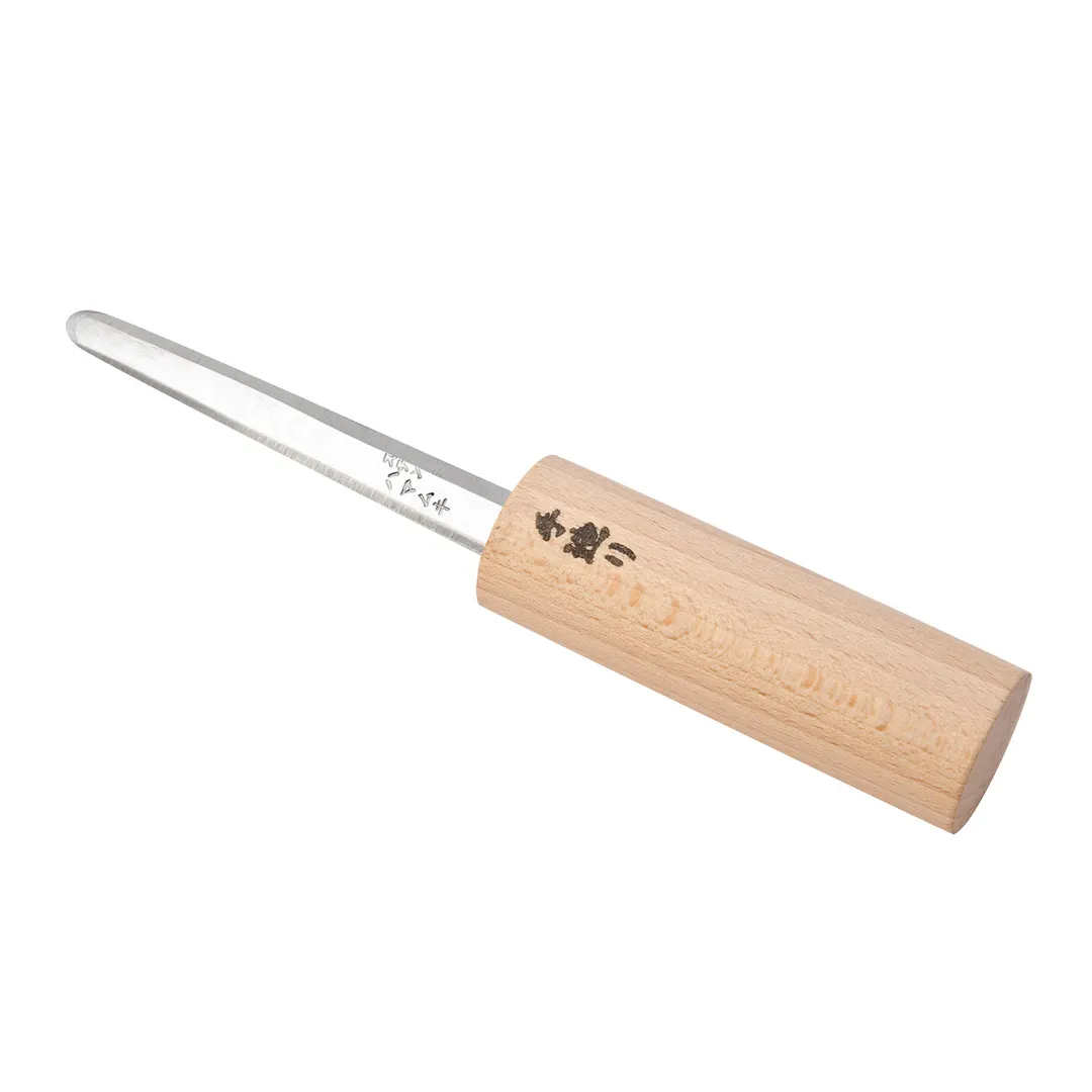 Korin HA-1303-S Clam Knife, 7-1/2"L, Forged Stainless Steel Blade, Wood Handle