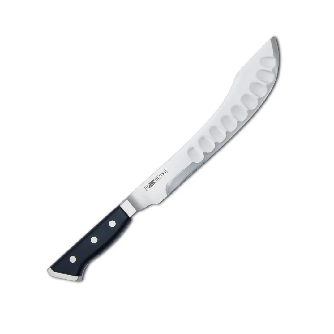 Korin HGL-HGCK-220 Glestain Carving Knife, 8-5/8" (22cm), Forged 440 Steel Blade, Hardwood Handle