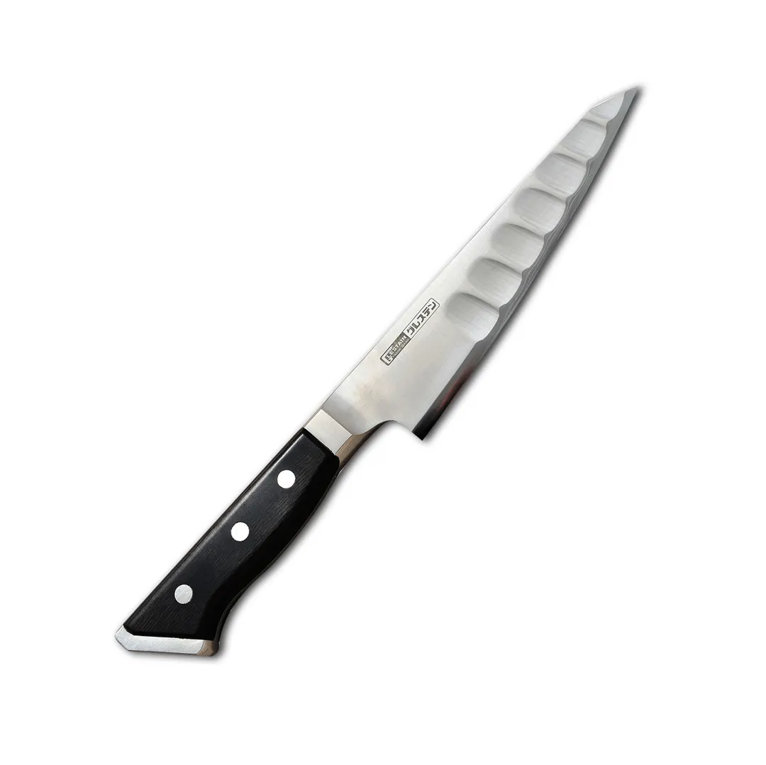 Korin HGL-HGHO-150 Honesuki Knife, 6" Forged, Hollow Edge, Stainless Steel Blade, Wood Handle