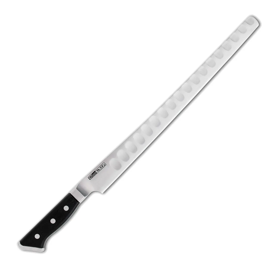 Korin HGL-HGSS-310 Glestain Salmon Knife, 12-1/10" (31cm) Forged 440 Steel, Hardwood Handle