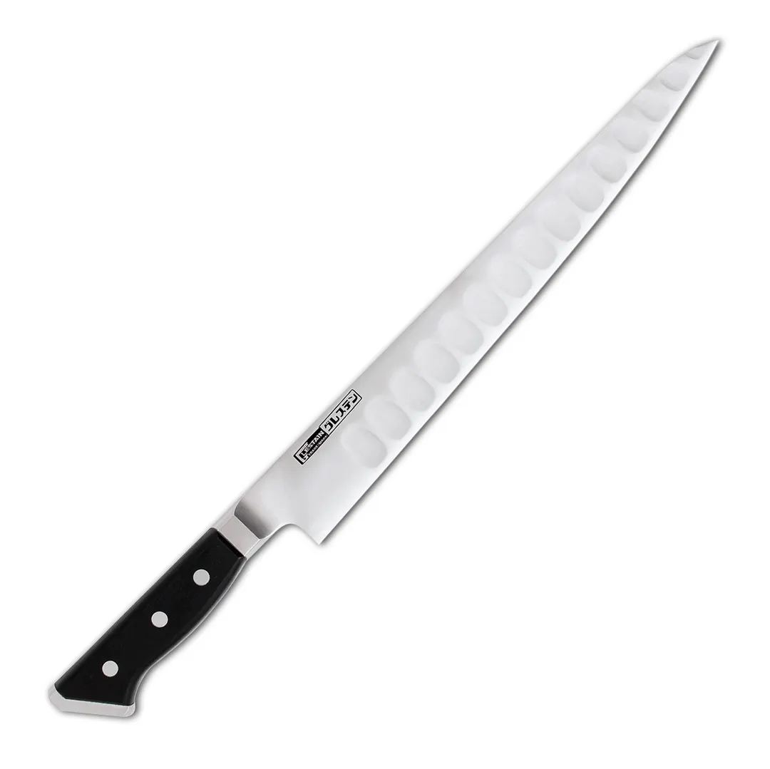 Korin HGL-HGSU-270 Sujihiki Knife, 10-1/2" Forged, Beveled Edge, Steel Blade, Hardwood Handle, Japan