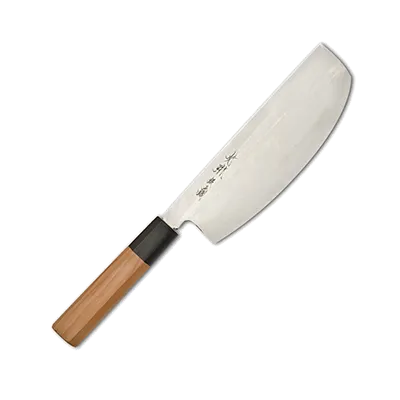 Korin HKR-G3SK-225 Ginsan-ko Sushikiri Knife, 8-7/8" (22.5cm) Double Edge, Steel, Yew Wood Handle