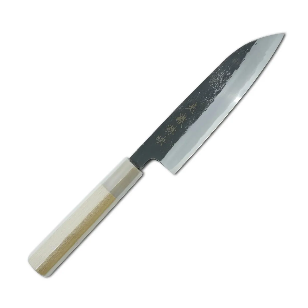 Korin HKR-KRSA-180 Kaguya Wa-Santoku 7" Right-Handed Asian Kitchen Knife – High-Carbon Steel Blade