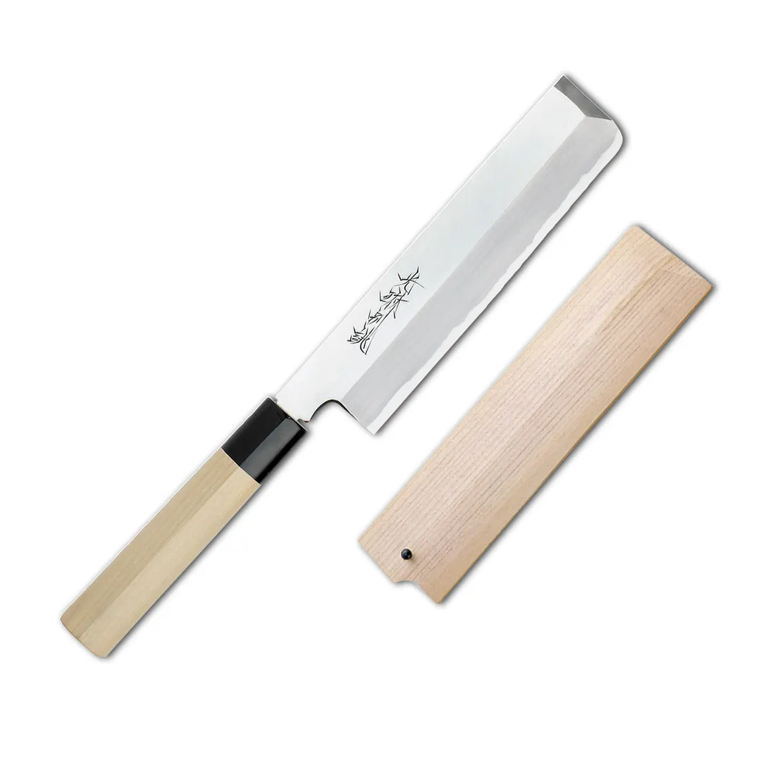 Korin HKR-SHUS-210 Shiro-ko Usuba Knife, 8-1/4" (21cm) Edge, Steel #2/Soft Iron Blade, Wood Handle