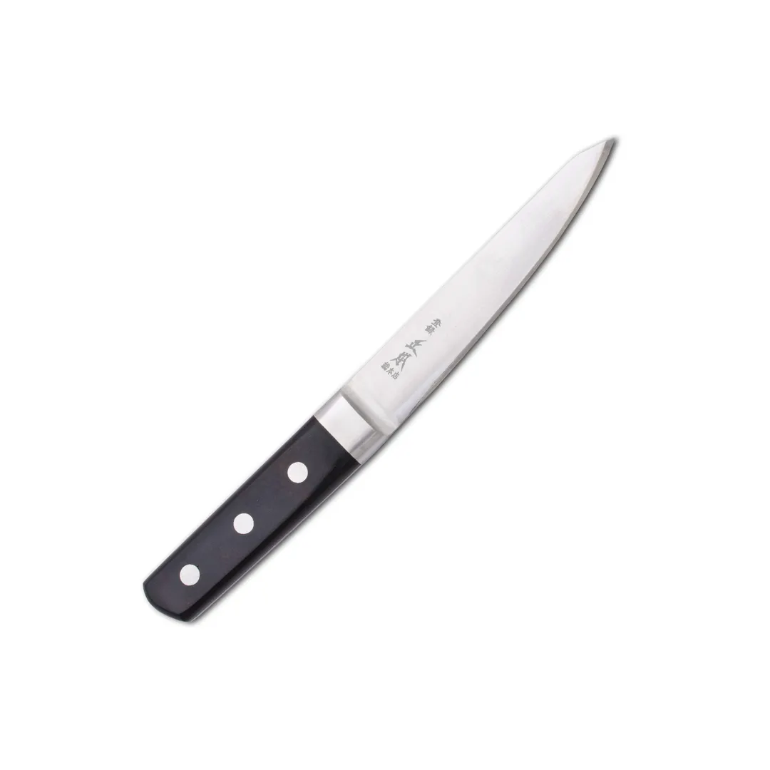 Korin HMA-MOHA-145 Hankotsu Knife, 5-11/16" (14.5cm) Hand, Forged Steel, Smooth Edge, Wood Handle