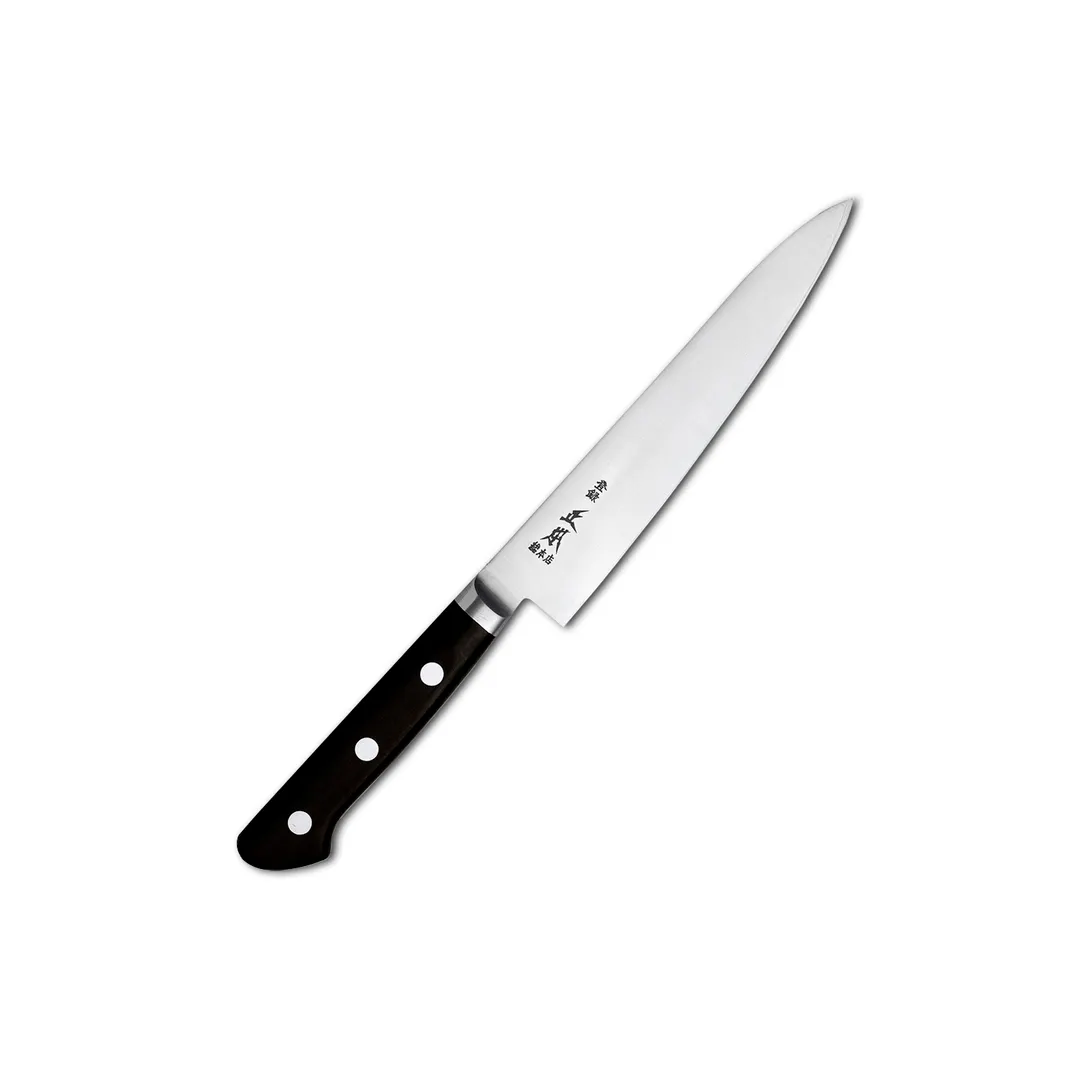 Korin HMA-MOPE-150 Masamoto Petty Knife, 6" (15cm), Molybdenum Steel, Wood Handle, Made in Japan