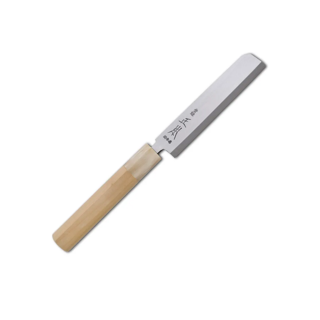Korin HMA-SHNG-120 Masamoto Nagoya‑Saki Knife 4‑3/4" (12cm) Forged C/Soft Iron Blade Wood Handle
