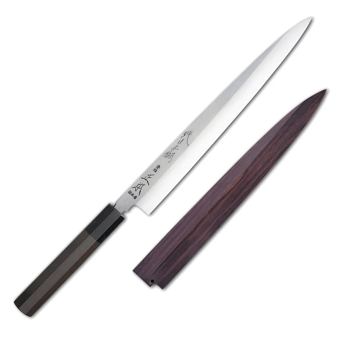 Korin HMA-SHYYA-EE-270 Masamoto Yanagi Knife, 10-1/2" (27cm) Forged, Carbon Steel, Wood Handle