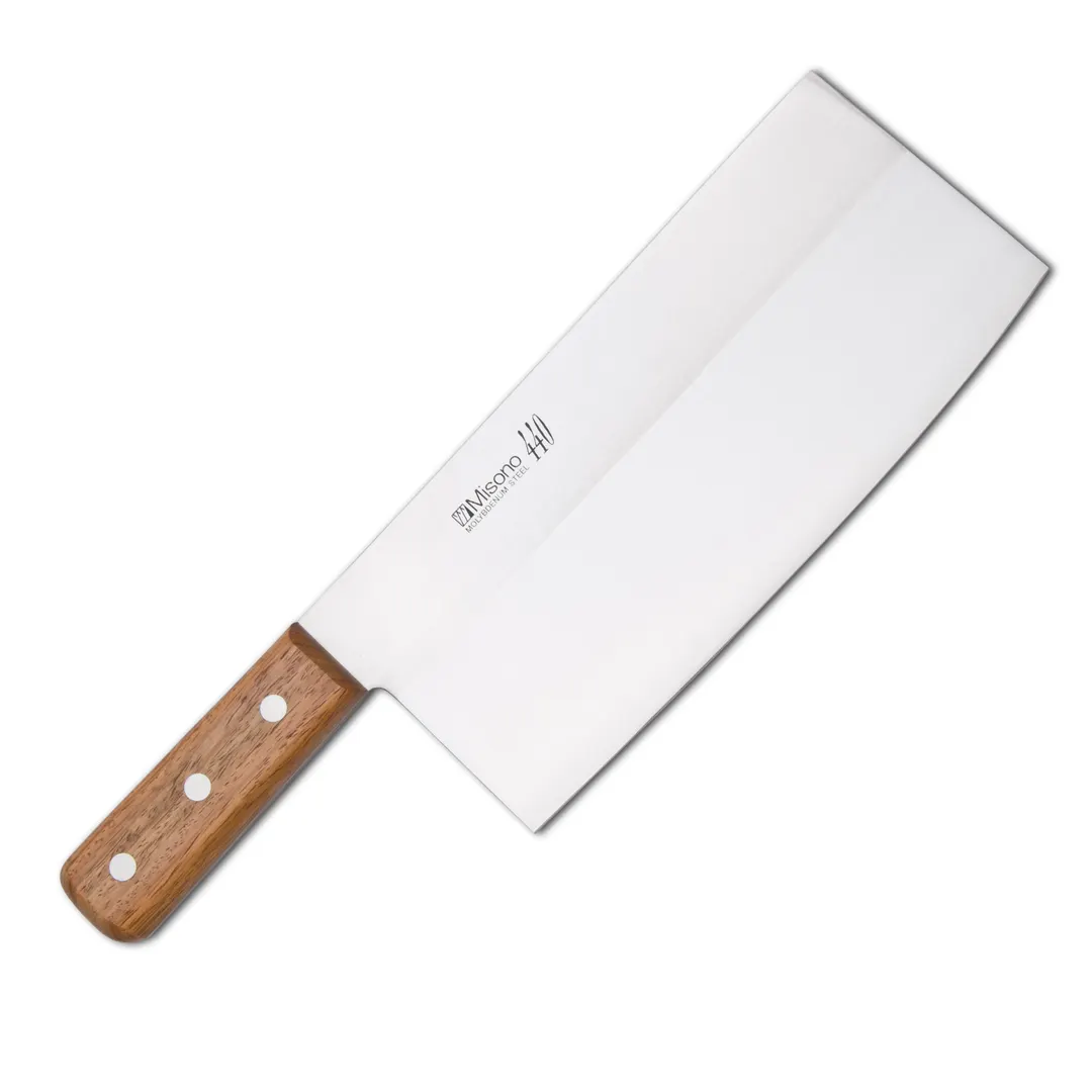 Korin HMI-440CL-220-4 Misono 440 Cleaver, 8.625" Blade 50/50 Bevel Edge Molybdenum Steel, Wood Handle