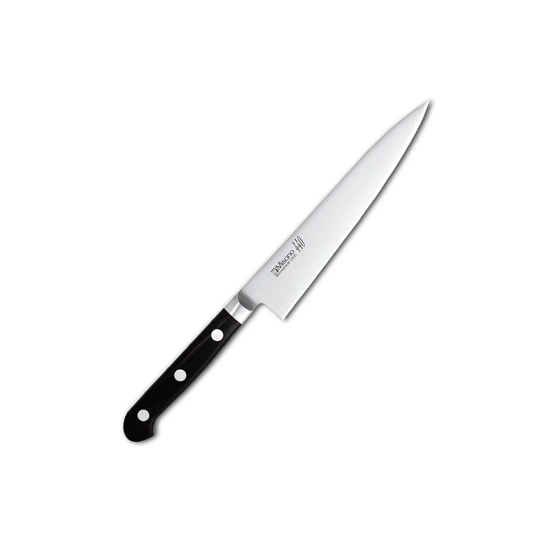 Korin HMI-440PE-150 Misono 440 Petty Knife, 6" Forged Steel Blade, Wood Handle, Made in Japan