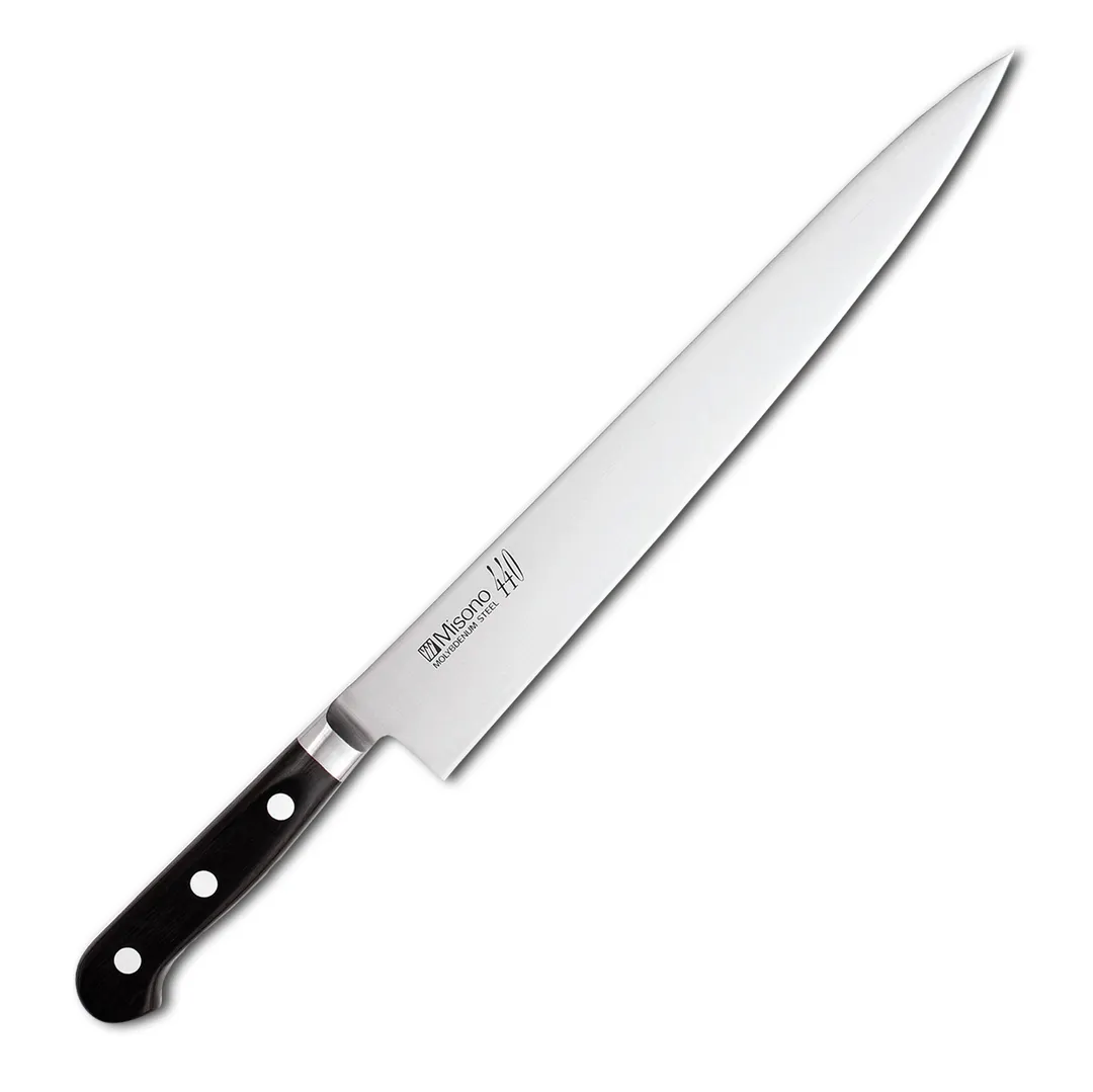Korin HMI-440SU-270 Sujihiki Knife, 10-1/2" Forged, Stainless Steel Blade, Smooth Edge, Wood Handle