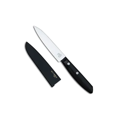 Korin HMI-MOFR-105 Fruit Knife - 4"1/8 (10.5cm) Steel Blade, Beveled Edge, Wood Handle