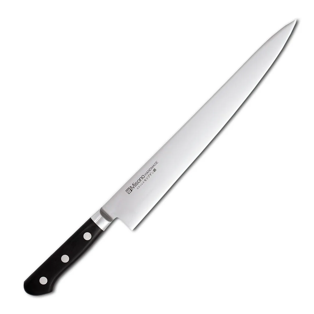 Korin HMI-MOSU-240 Misono Sujihiki Knife, 9-7/16" (24cm), Right Handed, Molybdenum Steel