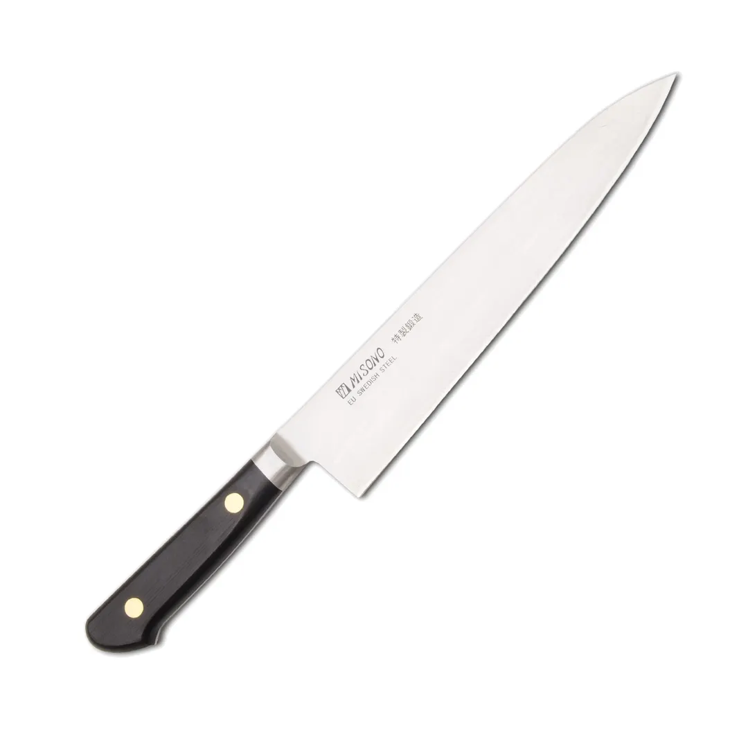 Korin HMI-SCGY-210 Misono Gyutou Knife, 8-1/4" (21cm) 70/30 Beveled Edge, Steel Blade, POM Handle
