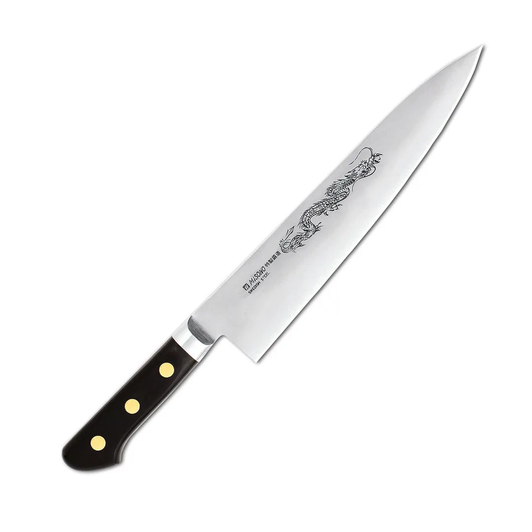 Korin HMI-SCGY-300 Misono Gyutou Knife 11-4/5" (30cm) Carbon Steel POM Handle RH 70/30 Edge Japan