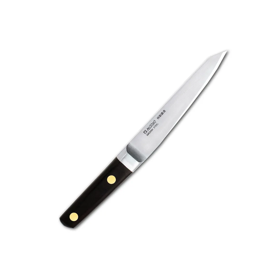 Korin HMI-SCHA-145 Misono Hankotsu Knife, 5-11/16" (14.5cm) Carbon Steel, Smooth Edge, POM Handle
