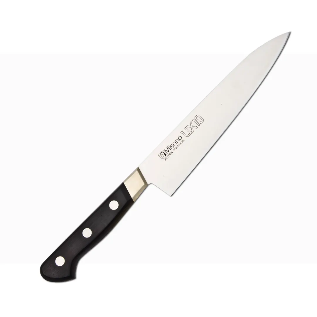 Korin HMI-UXGY-240 Gyutou Knife, 9-7/16" (24cm), Forged Steel Blade, Nickel Bolster, Wood Handle