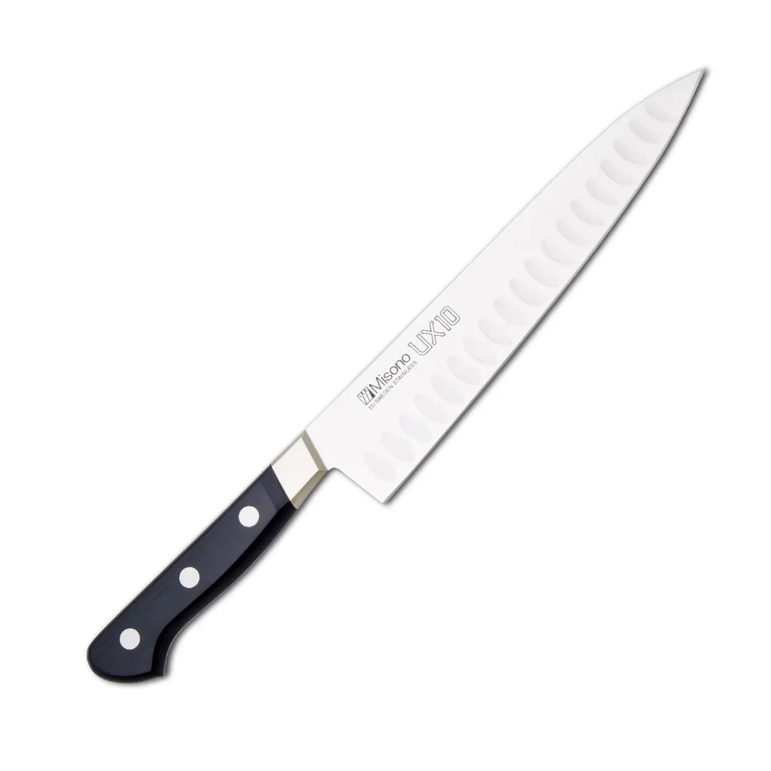 Korin HMI-UXHGY-240 Misono UX10 Gyutou Knife, 9-7/16" (24cm) 70/30, Steel, Bolster, Wood Handle