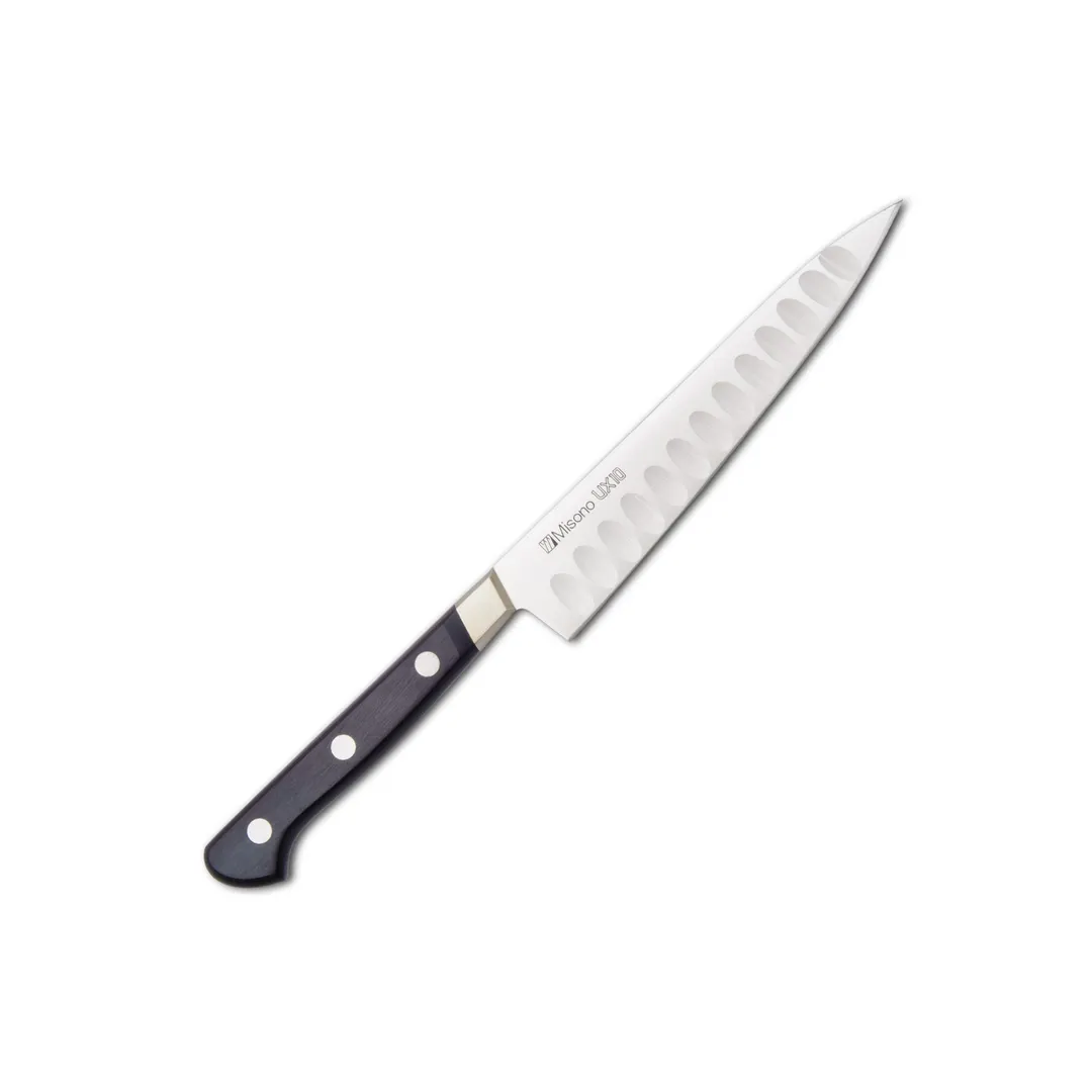 Korin HMI-UXHPE-130 UX10 Petty Knife, 5-1/8" (13 cm) Forged Steel Blade, Composite Wood Handle